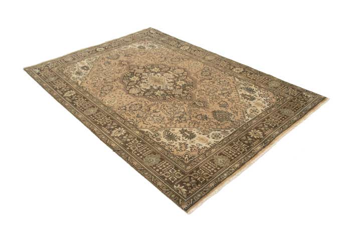 6' 6 x 9' 7 Hand Knotted Tabriz Persian Wool Rug