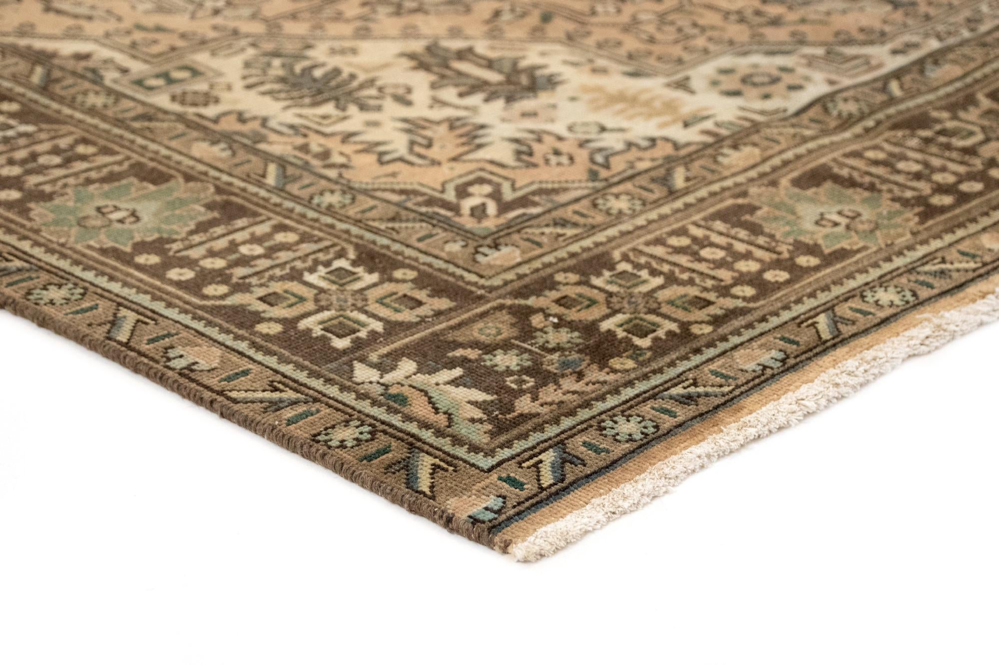 6' 6 x 9' 7 Hand Knotted Tabriz Persian Wool Rug