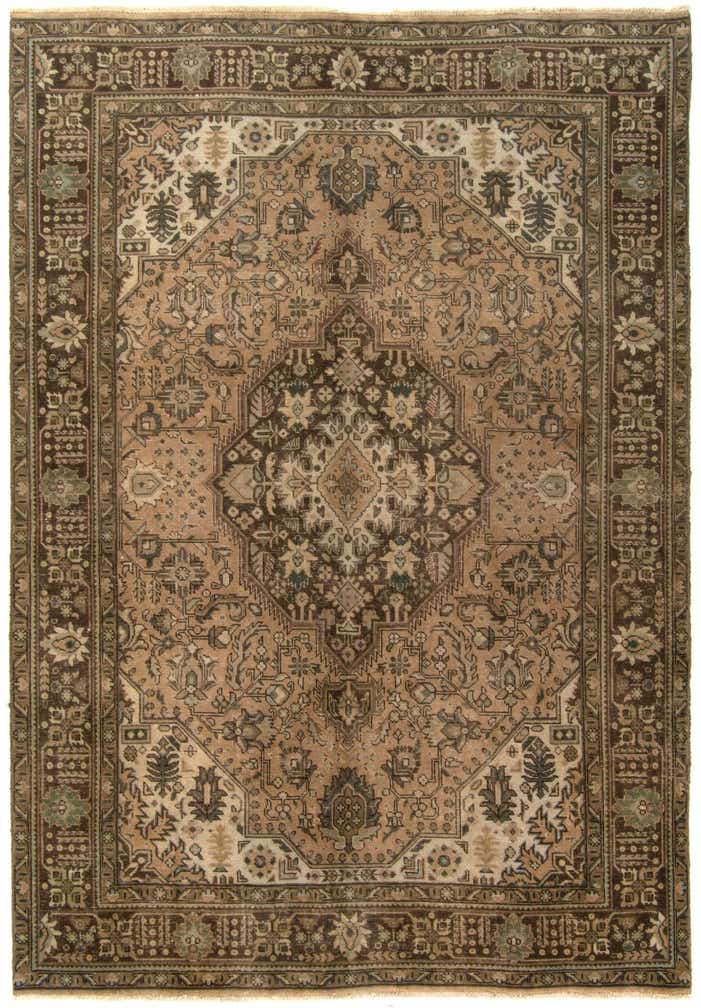 6' 6 x 9' 7 Hand Knotted Tabriz Persian Wool Rug