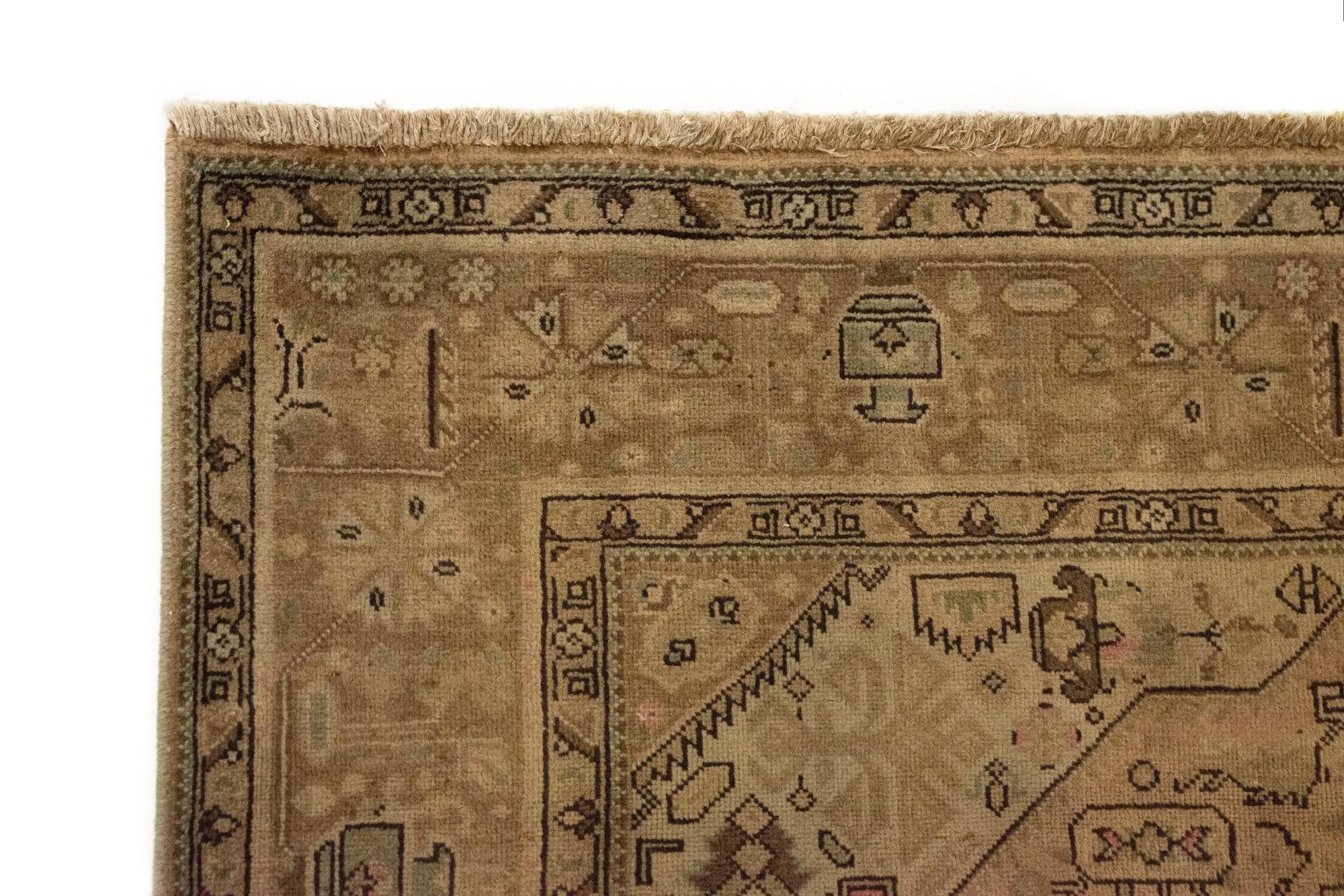 6' 7 x 9' 5 Hand Knotted Tabriz Persian Wool Rug