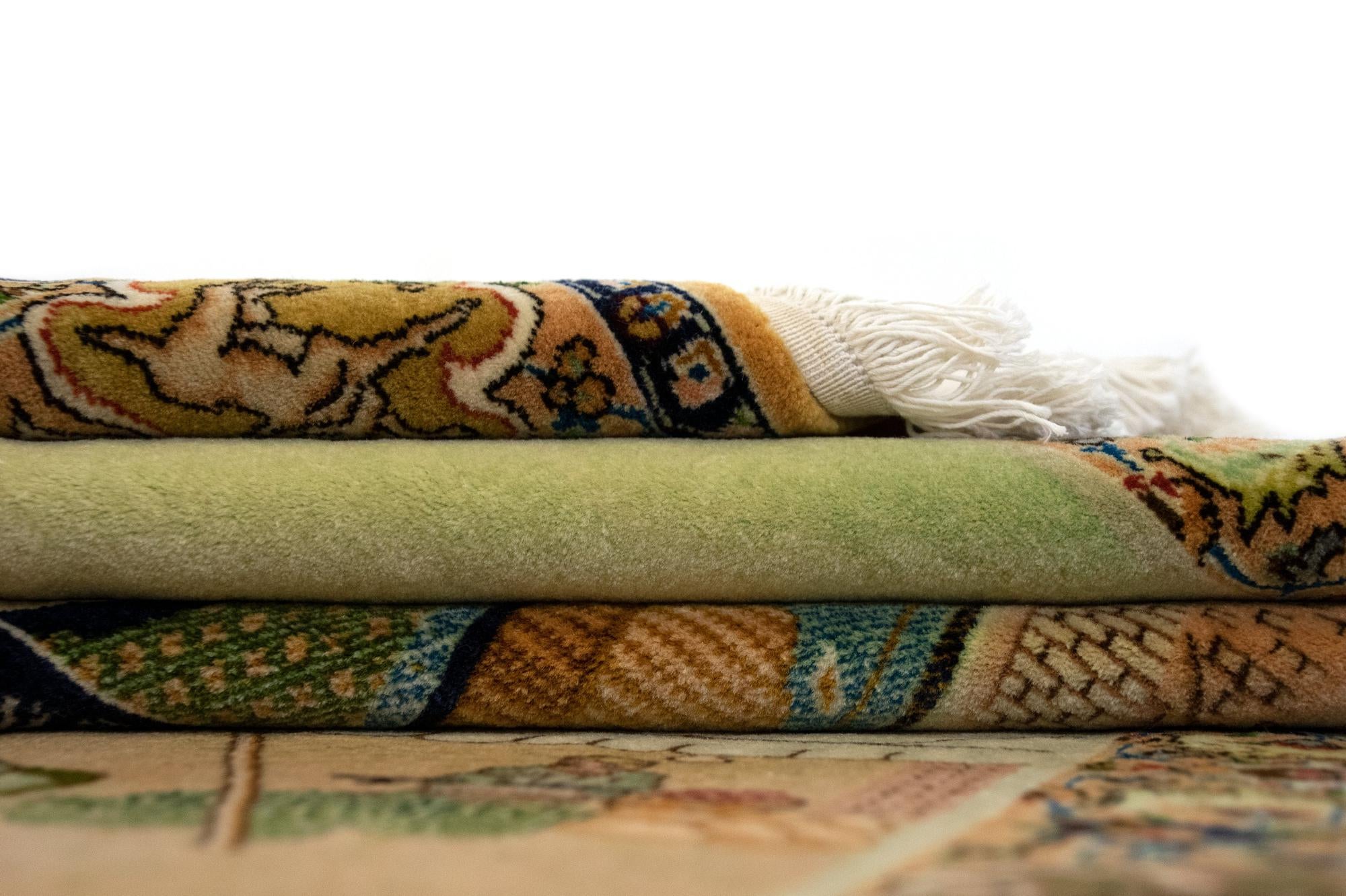 3' 3 x 4' 9 Hand Knotted Tabriz Persian Wool Rug
