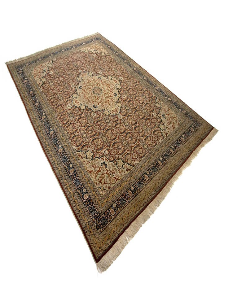 Detail image of 9' 4 x 12' 10 Hand Knotted Tabriz Persian Wool Rug