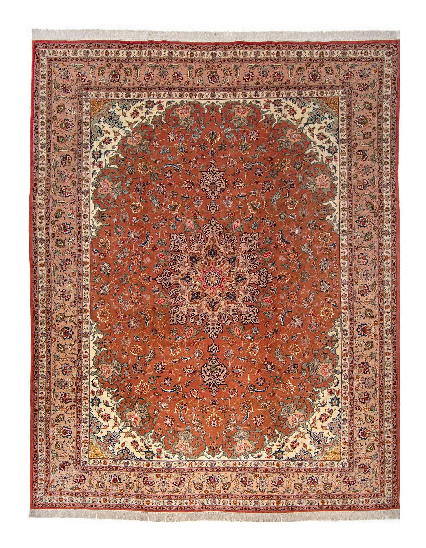 9' 9 x 13' Hand Knotted Tabriz Persian Rug