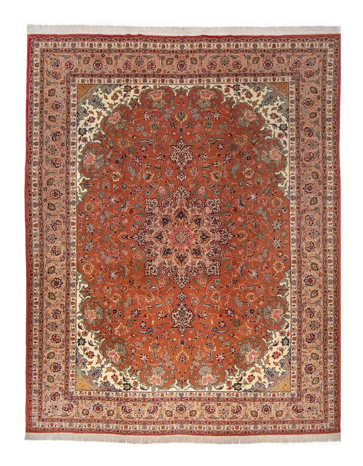 Detail image of 9' 9 x 13' Hand Knotted Tabriz Persian Rug