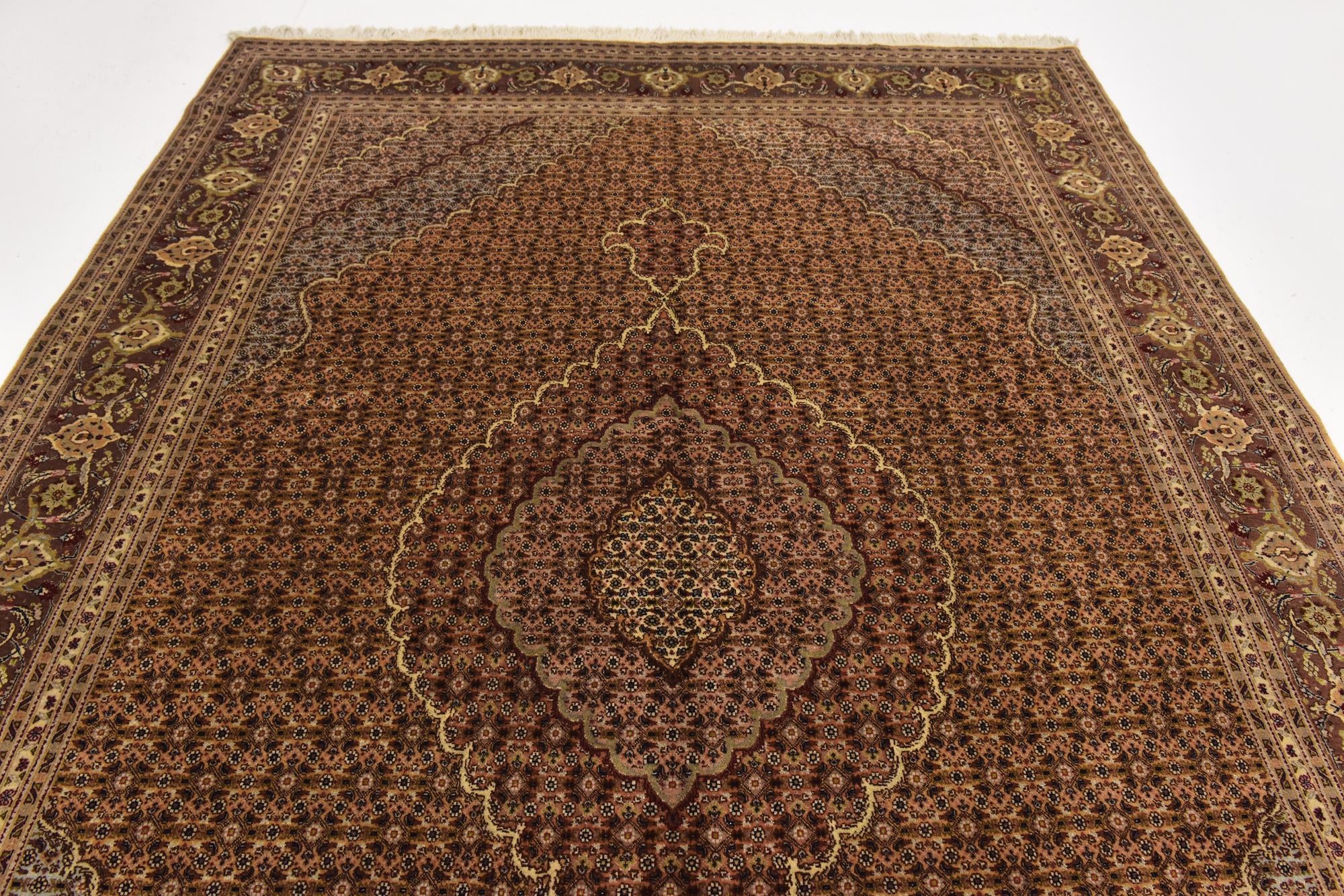 6' 9 x 9' 7 Hand Knotted Tabriz Persian Rug