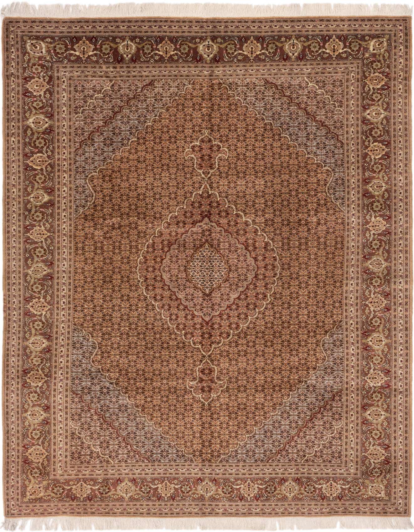 6' 9 x 9' 7 Hand Knotted Tabriz Persian Rug