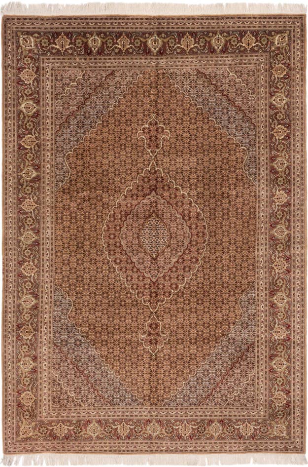 Detail image of 6' 9 x 9' 7 Hand Knotted Tabriz Persian Rug