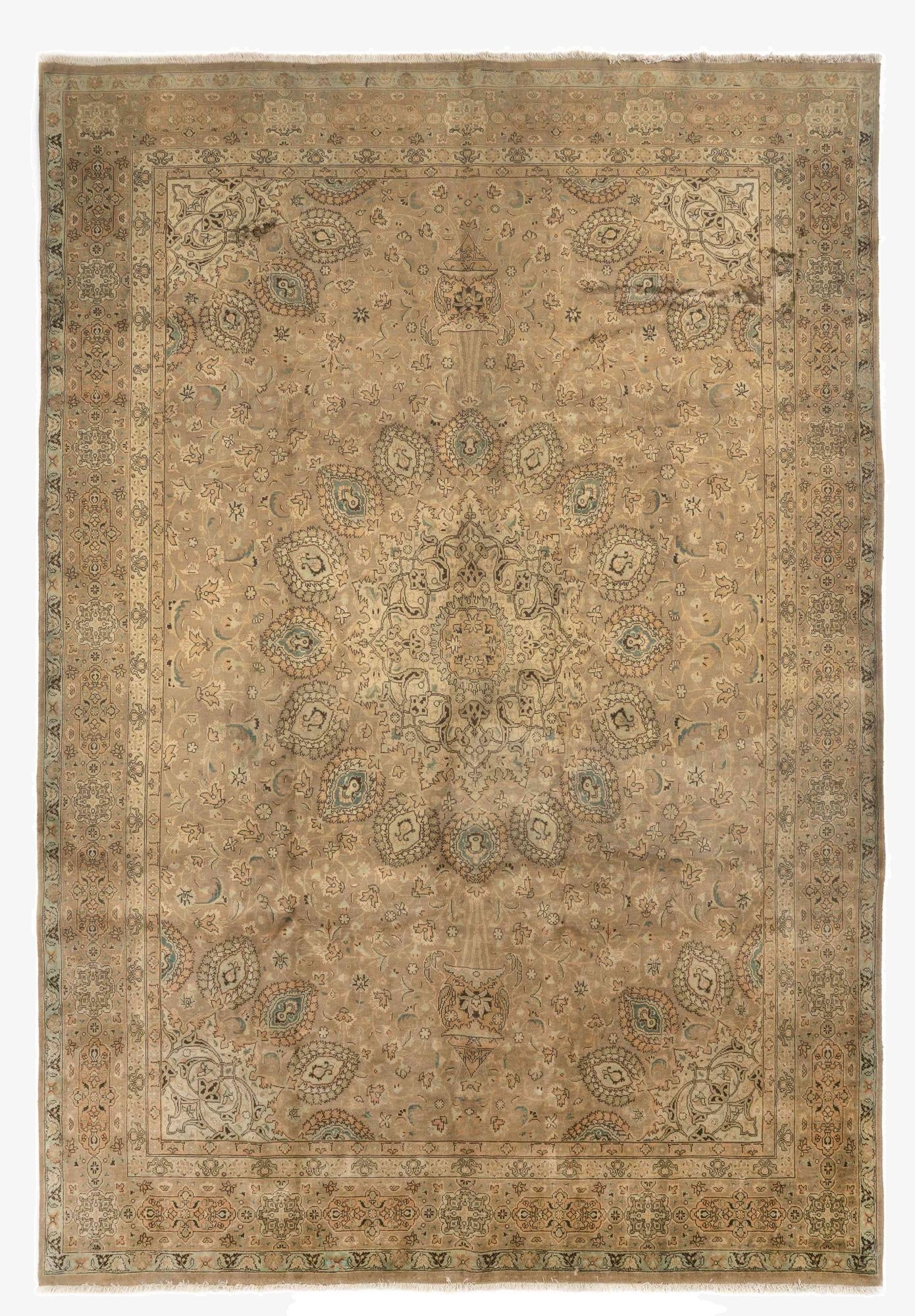 10' 4 x 15' 4  Hand Knotted Tabriz Persian Wool Rug