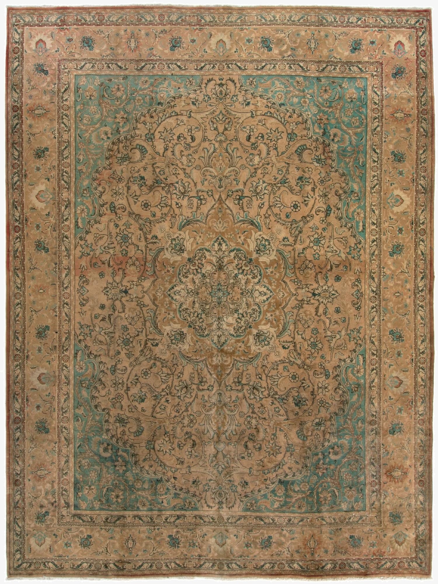 9' 10 x 13' 1 Tabriz Wool Rug