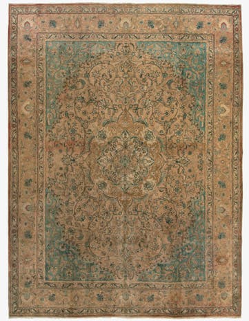 9' 10 x 13' 1 Tabriz Wool Rug