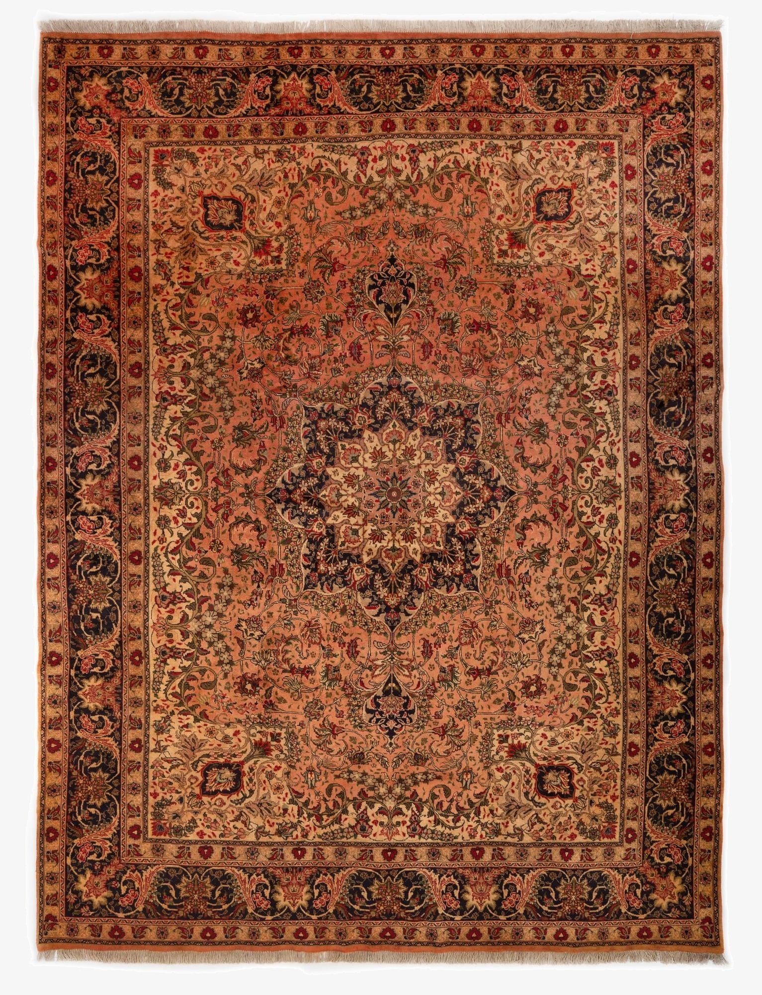 9' 8 x 12' 8  Hand Knotted Tabriz Persian Wool Rug