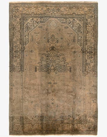6' 4 x 9' 8 Hand Knotted Tabriz Persian Wool Rug