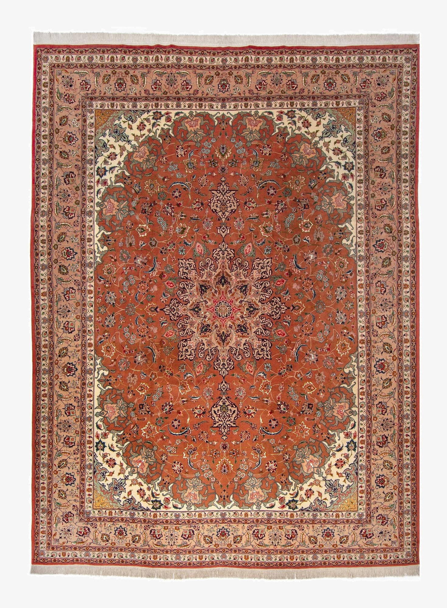 9' 9 x 13'  Hand Knotted Tabriz Persian Rug
