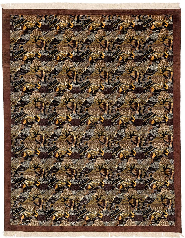 Detail image of 6' 1 x 9' 6 Hand Knotted Tibet Wool Rug