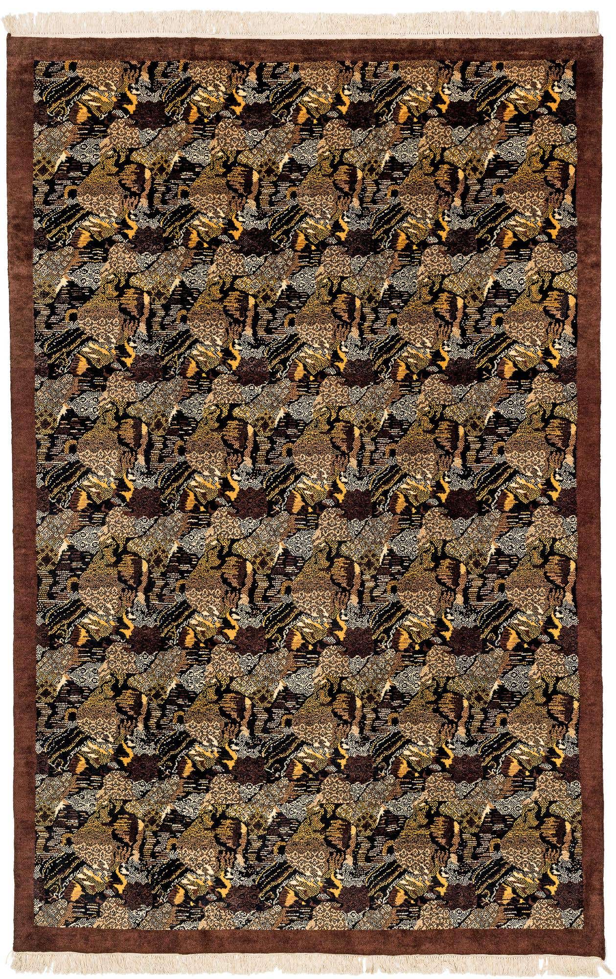 6' 1 x 9' 6 Hand Knotted Tibet Wool Rug