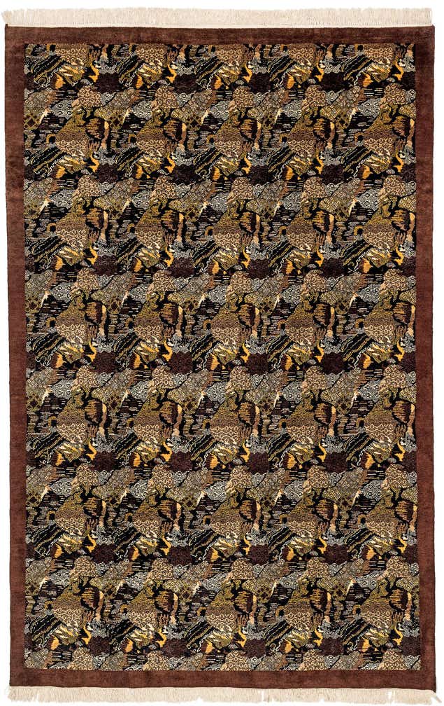 6' 1 x 9' 6 Hand Knotted Tibet Wool Rug