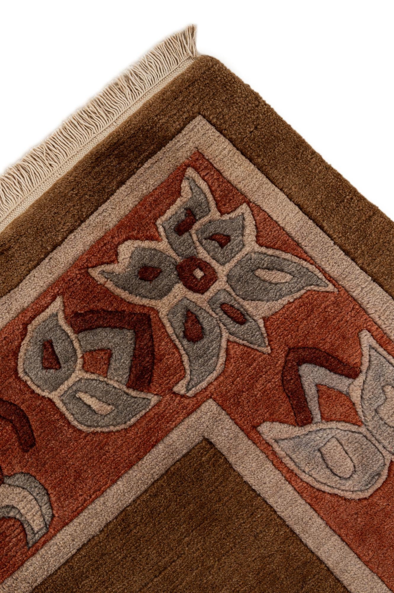 6' 8 x 10' 4 Hand Knotted Tibet Wool Rug