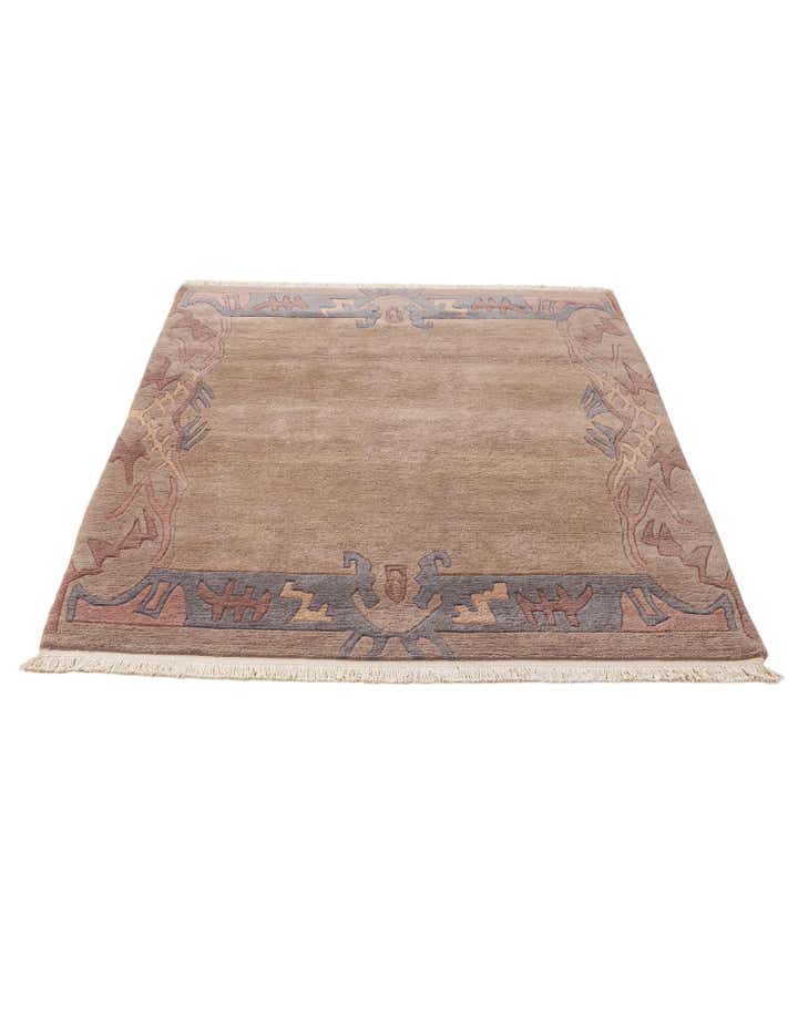 4' 1 x 5' 10 Hand Knotted Tibet Wool Rug