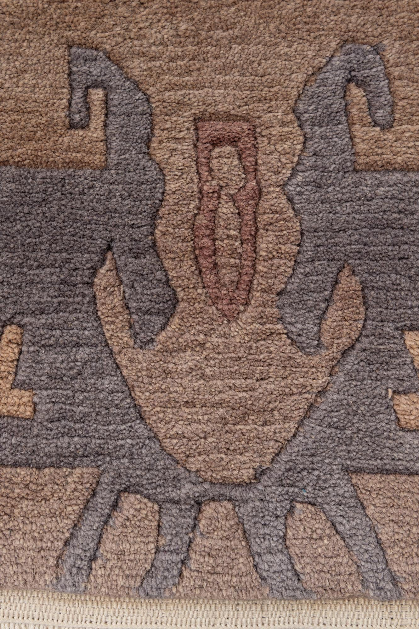 4' 1 x 5' 10 Hand Knotted Tibet Wool Rug