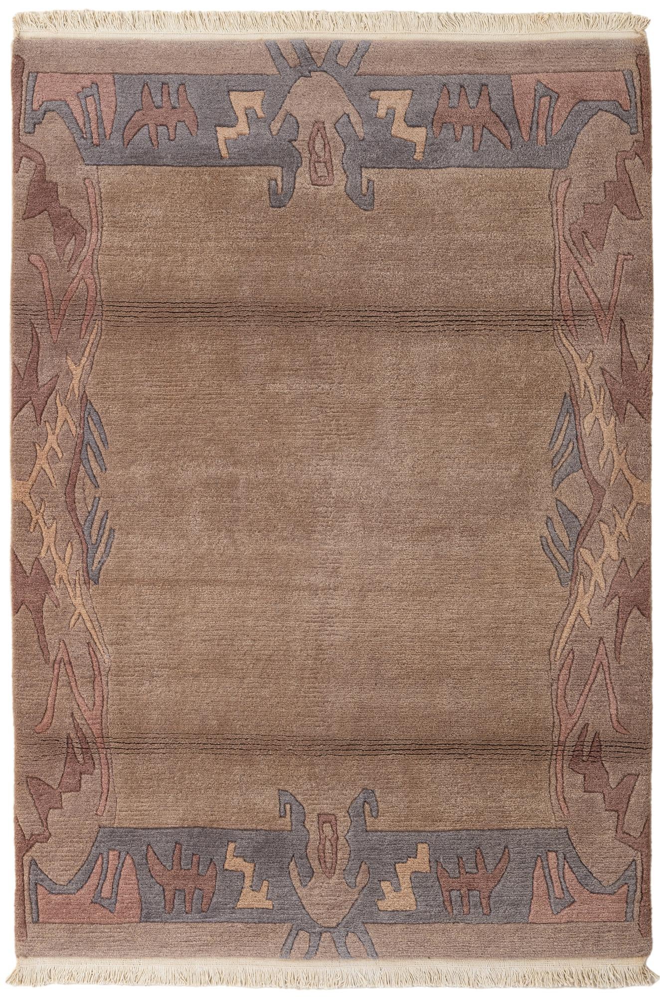 4' 1 x 5' 10 Hand Knotted Tibet Wool Rug