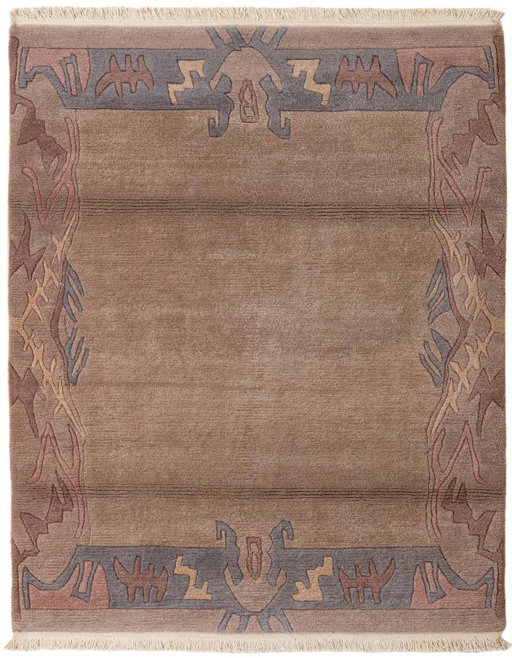 Detail image of 4' 1 x 5' 10 Hand Knotted Tibet Wool Rug