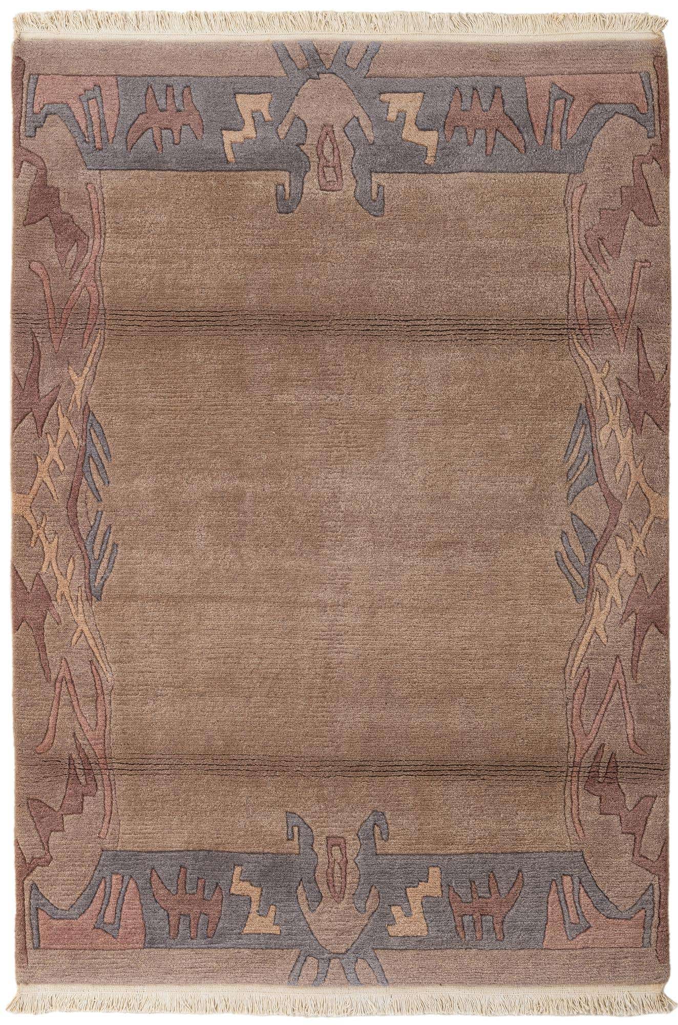4' 1 x 5' 10 Hand Knotted Tibet Wool Rug