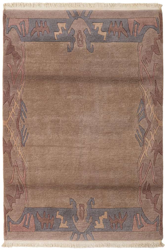 4' 1 x 5' 10 Hand Knotted Tibet Wool Rug