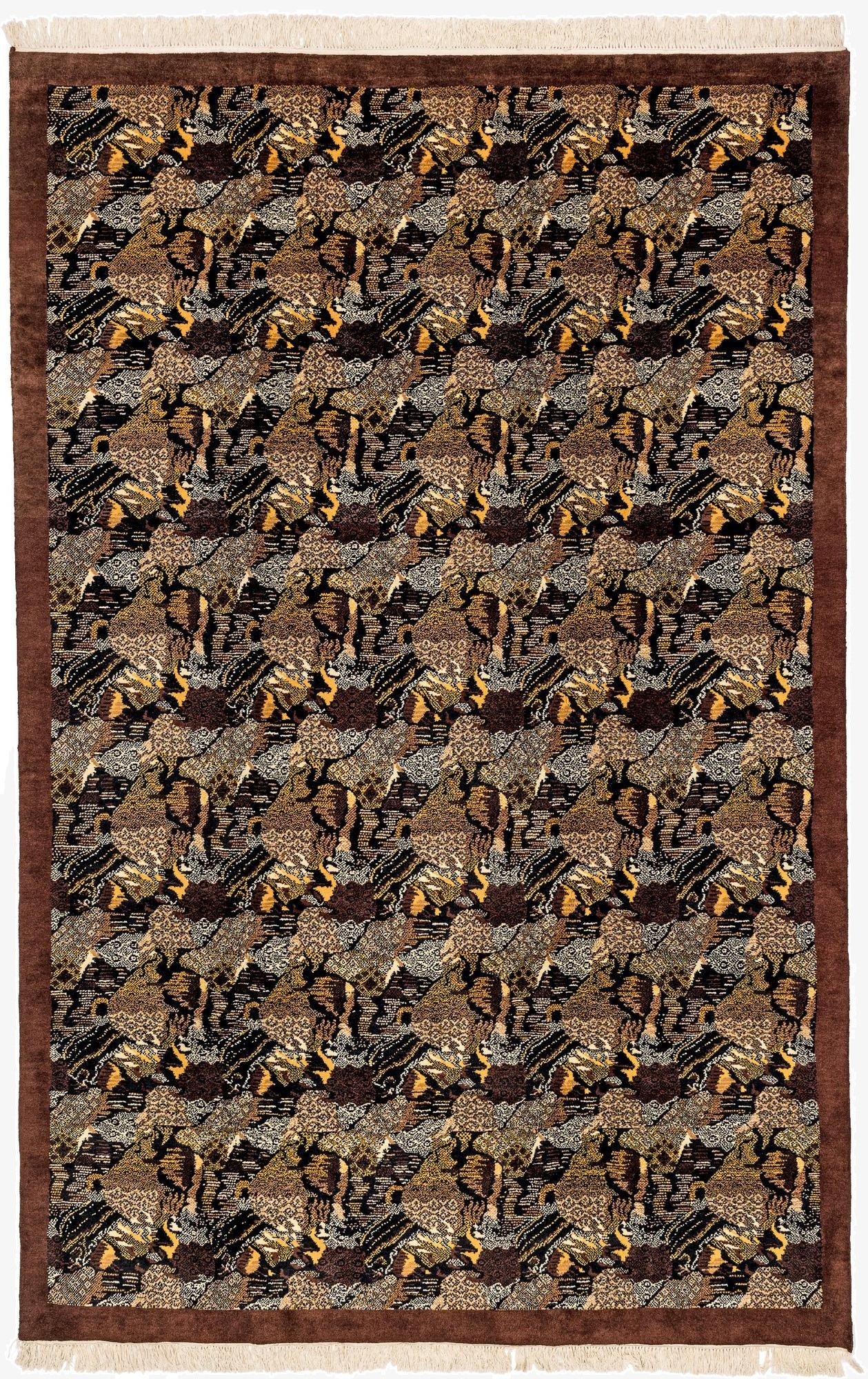 6' 1 x 9' 6  Hand Knotted Tibet Wool Rug