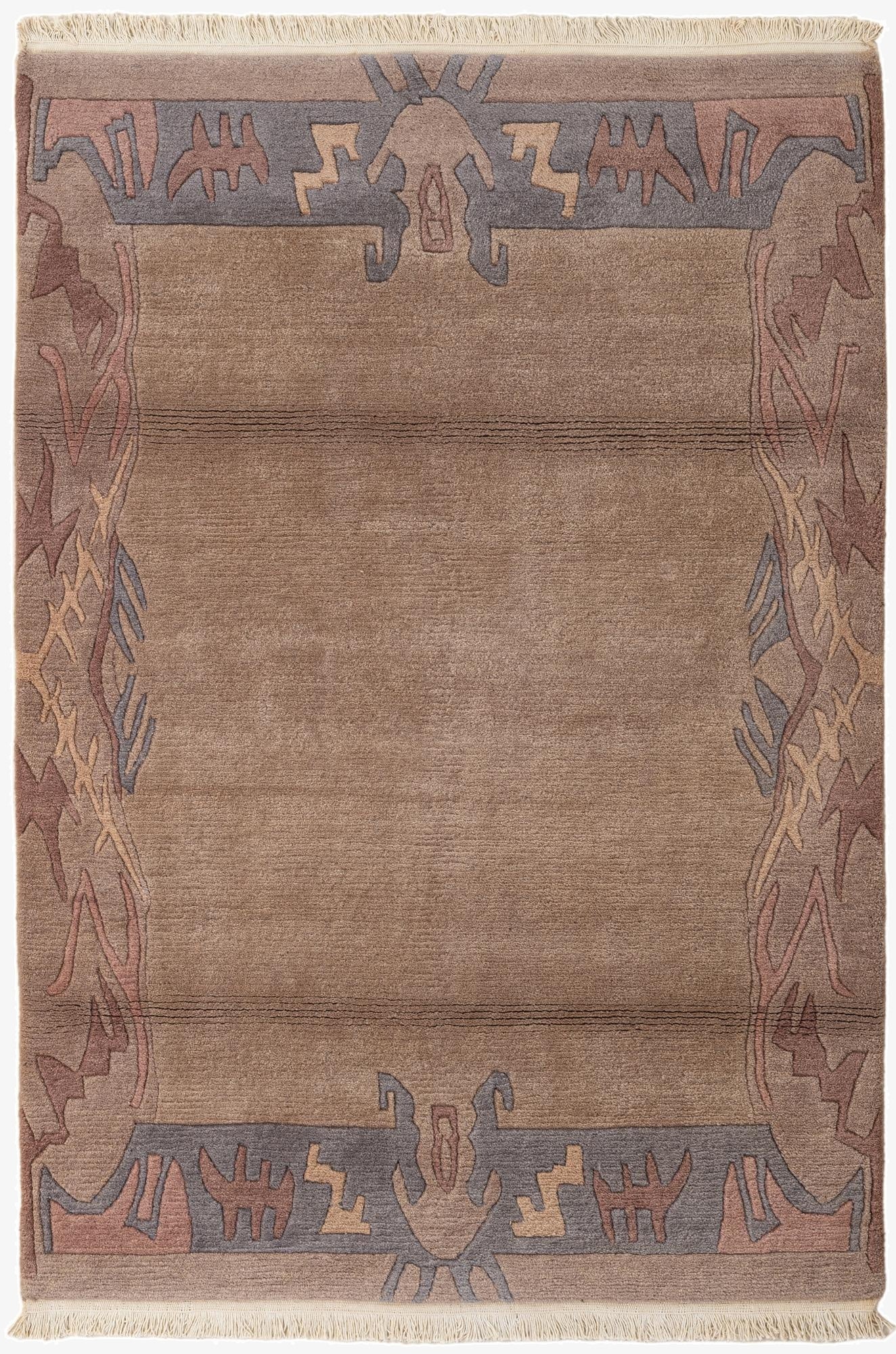 4' 1 x 5' 10  Hand Knotted Tibet Wool Rug