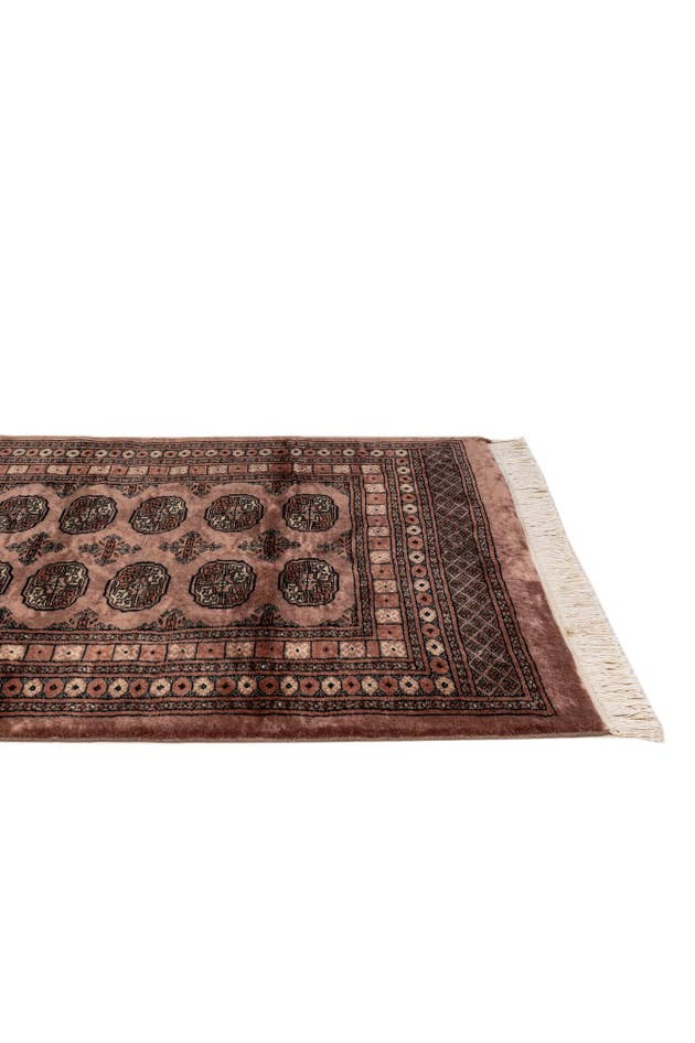 Detail image of 4' 2 x 5' 11 Hand Knotted Torkaman Persian Wool Rug