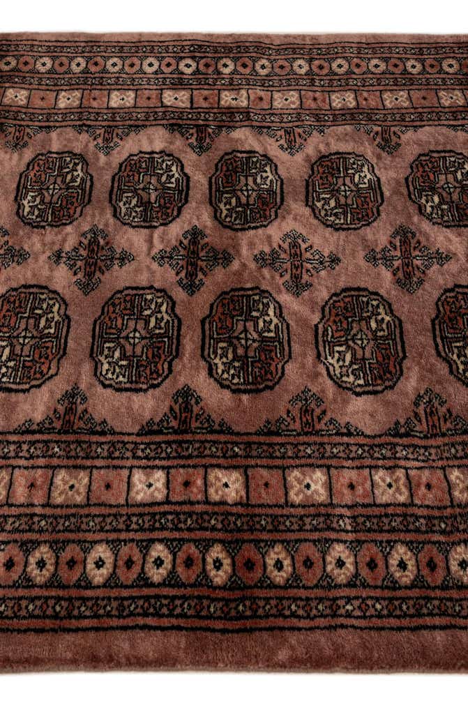 4' 2 x 5' 11 Hand Knotted Torkaman Persian Wool Rug