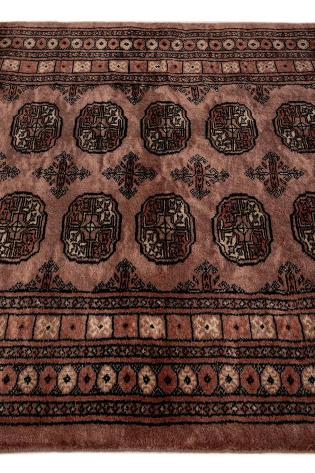 Detail image of 4' 2 x 5' 11 Hand Knotted Torkaman Persian Wool Rug