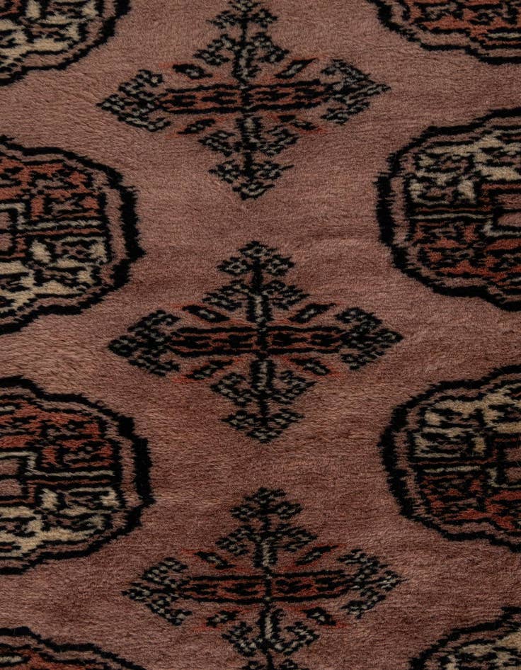 Detail image of 4' 2 x 5' 11  Hand Knotted Torkaman Persian Wool Rug