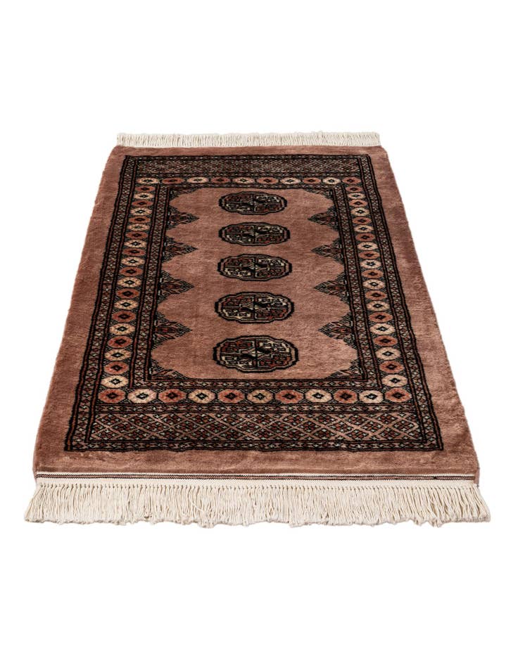 Detail image of 2' 9 x 4' 3  Hand Knotted Torkaman Persian Wool Rug