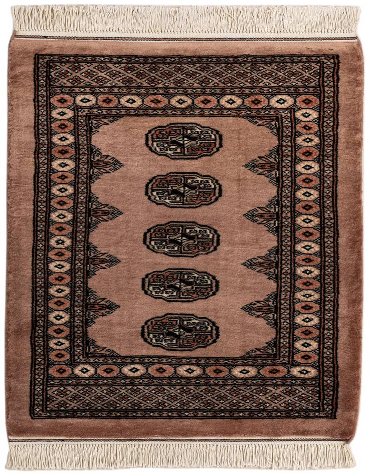 Detail image of 2' 9 x 4' 3 Hand Knotted Torkaman Persian Wool Rug