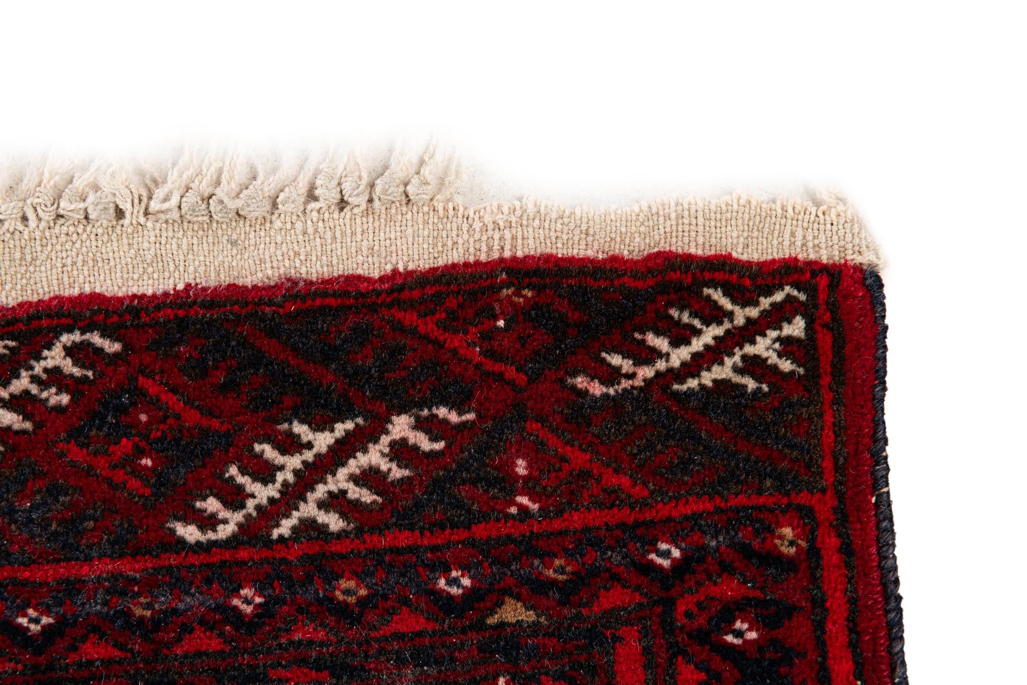 3' 5 x 4' 7 Hand Knotted Torkaman Wool Rug