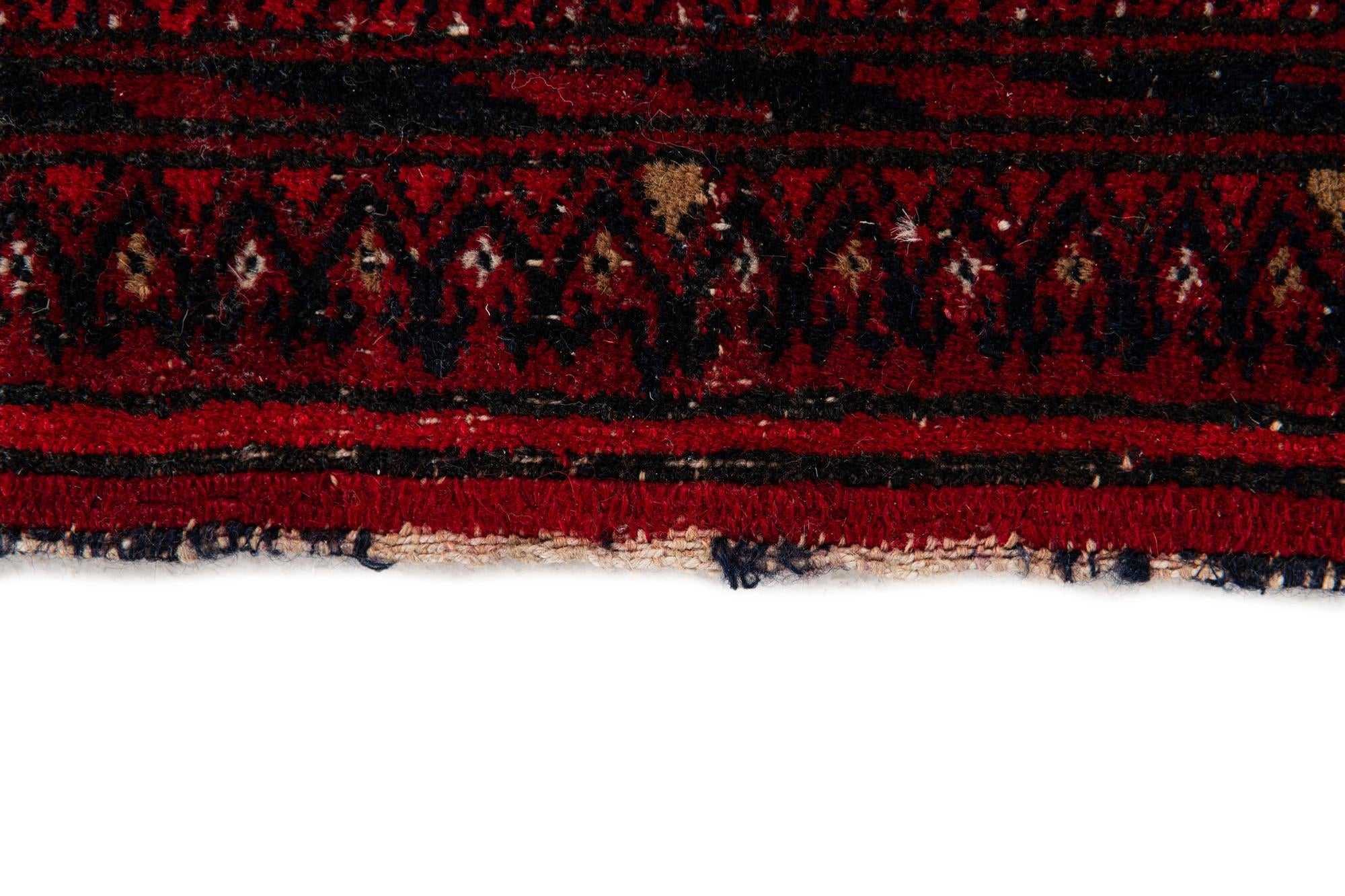 3' 5 x 4' 7 Hand Knotted Torkaman Wool Rug