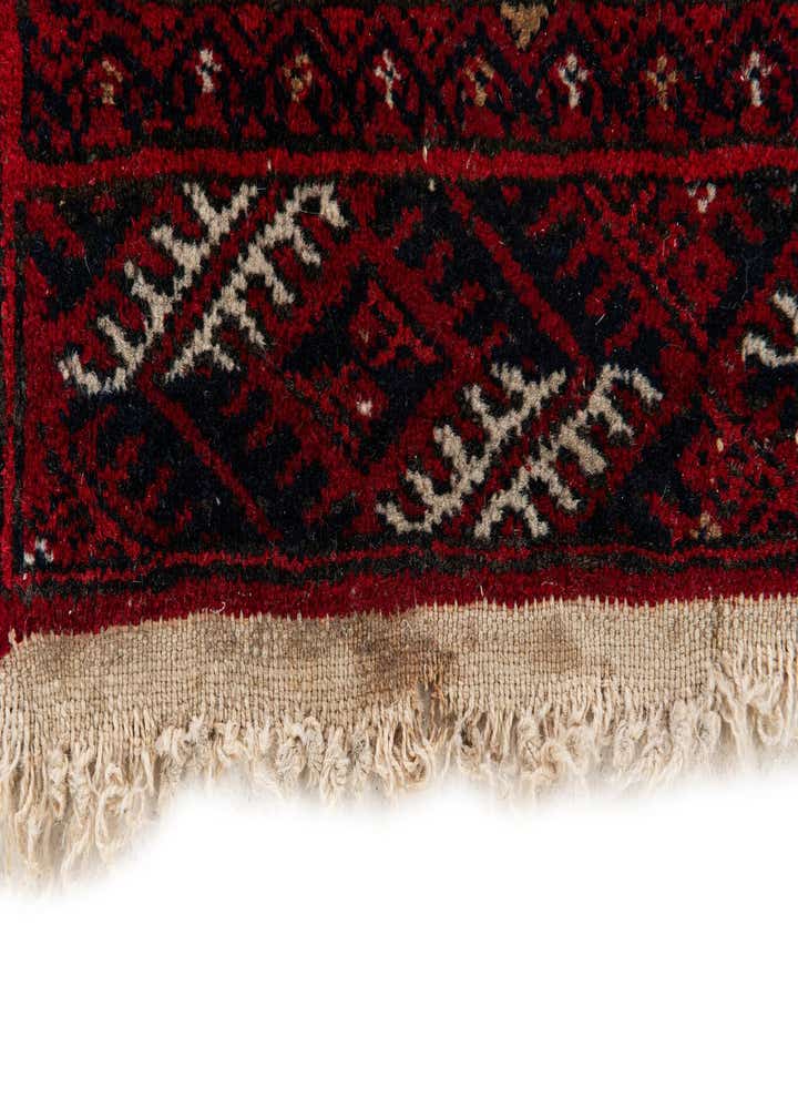 3' 5 x 4' 7 Hand Knotted Torkaman Wool Rug