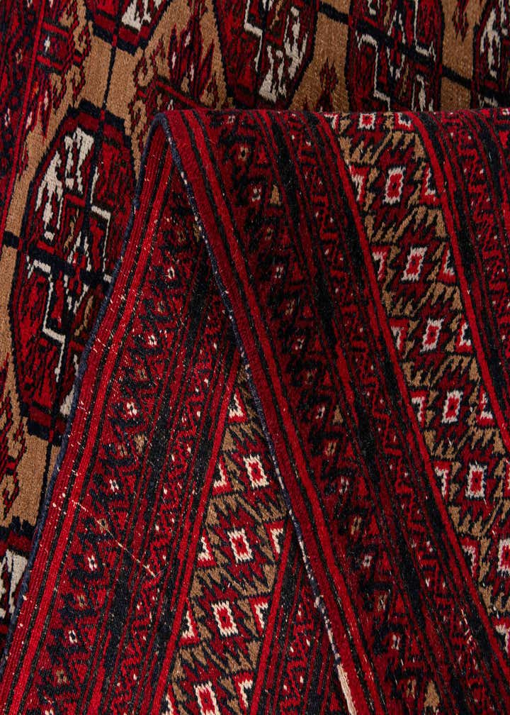 3' 5 x 4' 7 Hand Knotted Torkaman Wool Rug