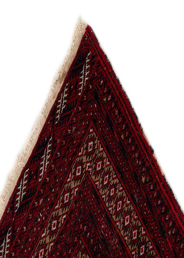 3' 5 x 4' 7 Hand Knotted Torkaman Wool Rug