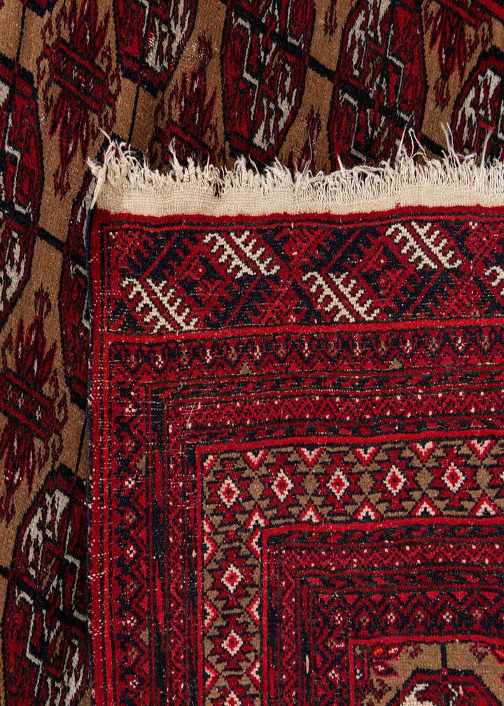 3' 5 x 4' 7 Hand Knotted Torkaman Wool Rug