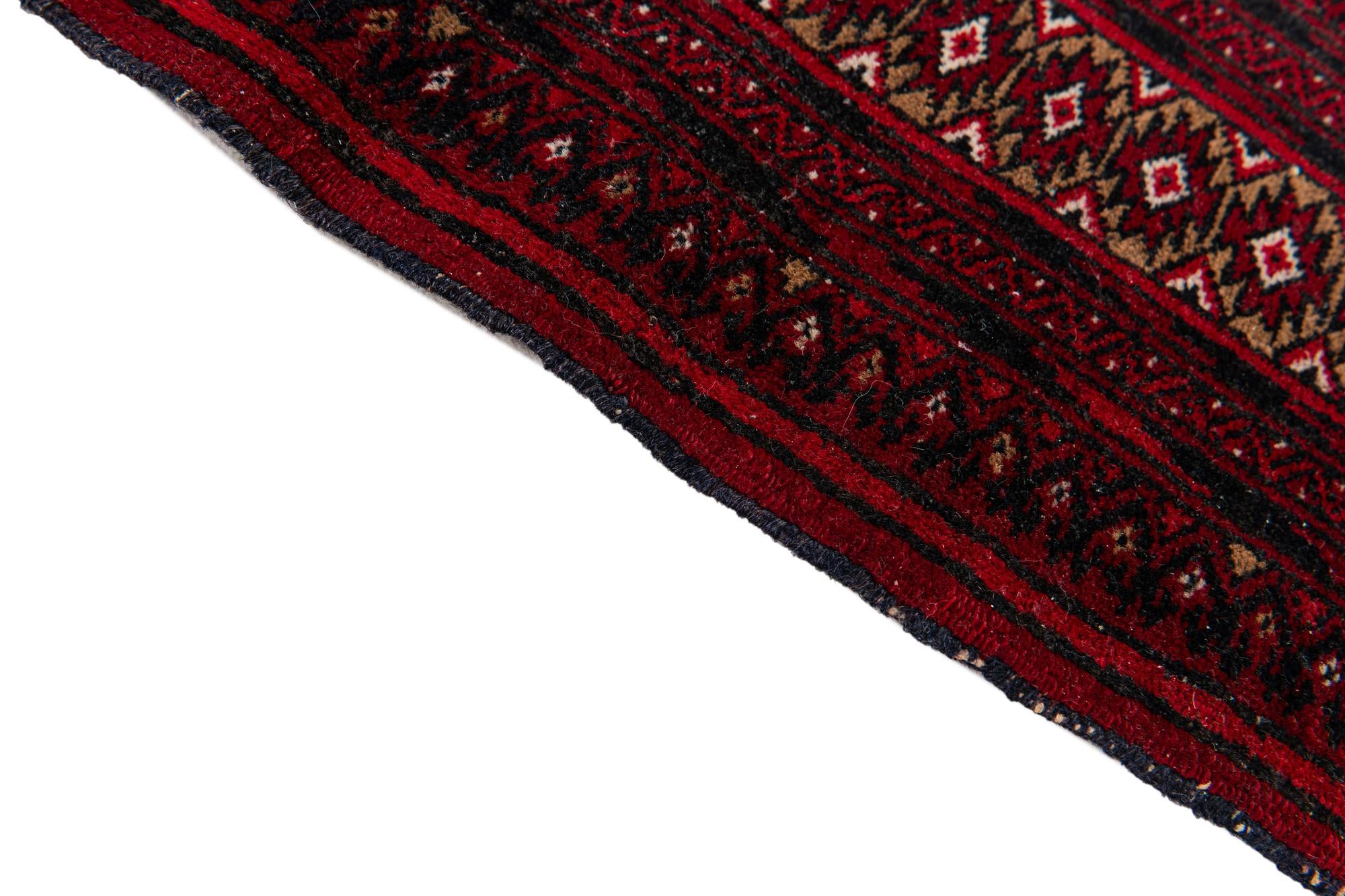 3' 5 x 4' 7 Hand Knotted Torkaman Wool Rug
