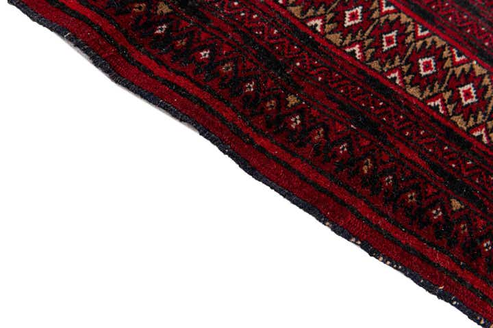 3' 5 x 4' 7 Hand Knotted Torkaman Wool Rug