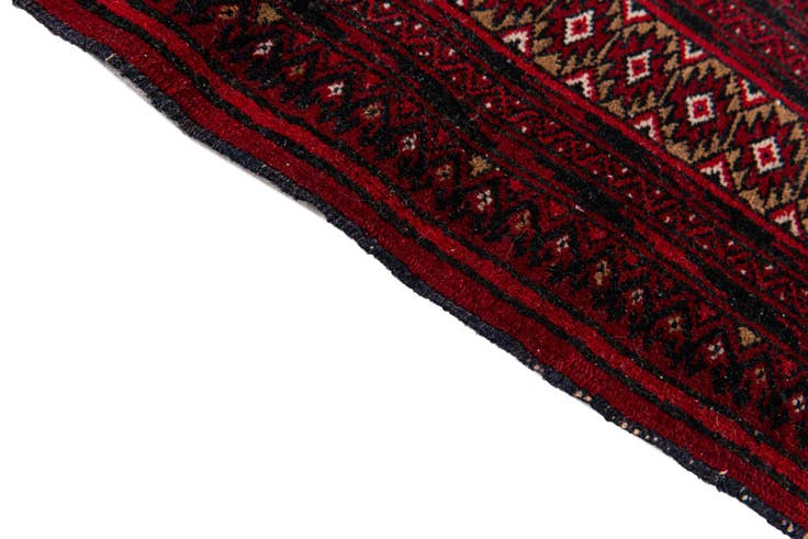 Detail image of 3' 5 x 4' 7 Hand Knotted Torkaman Wool Rug