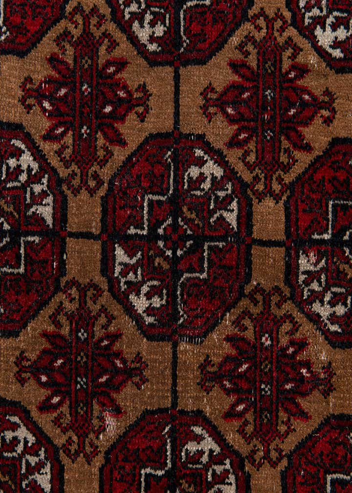 3' 5 x 4' 7 Hand Knotted Torkaman Wool Rug
