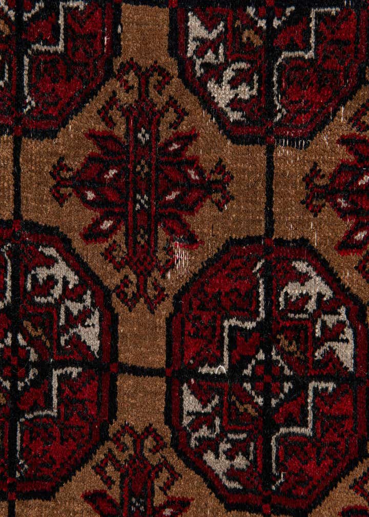 3' 5 x 4' 7 Hand Knotted Torkaman Wool Rug