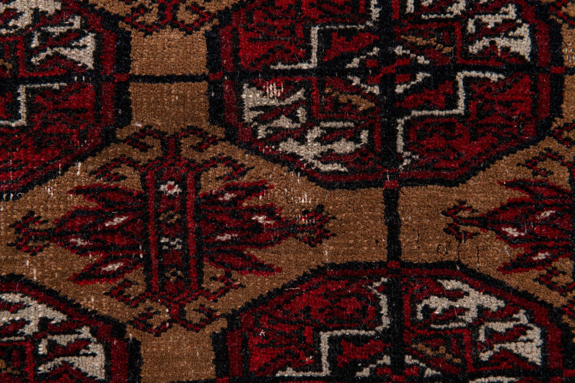 3' 5 x 4' 7 Hand Knotted Torkaman Wool Rug