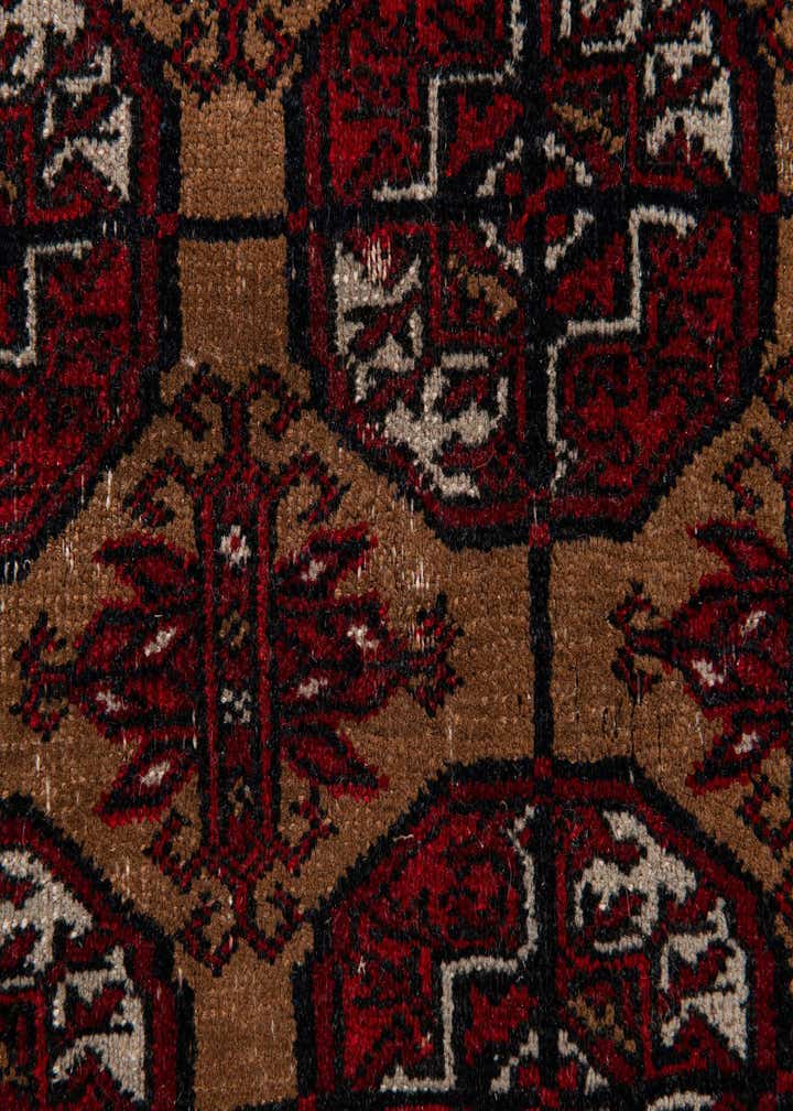 3' 5 x 4' 7 Hand Knotted Torkaman Wool Rug