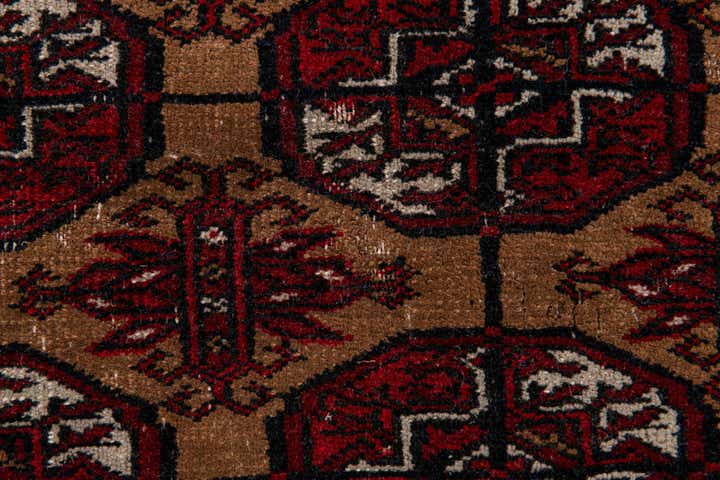 3' 5 x 4' 7 Hand Knotted Torkaman Wool Rug