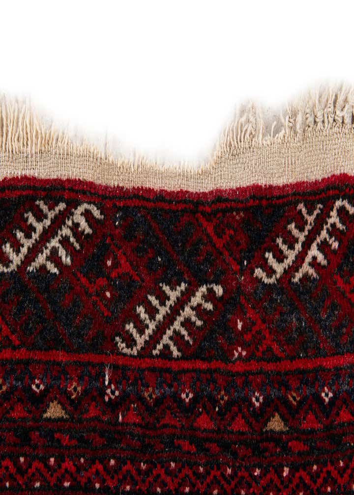 3' 5 x 4' 7 Hand Knotted Torkaman Wool Rug